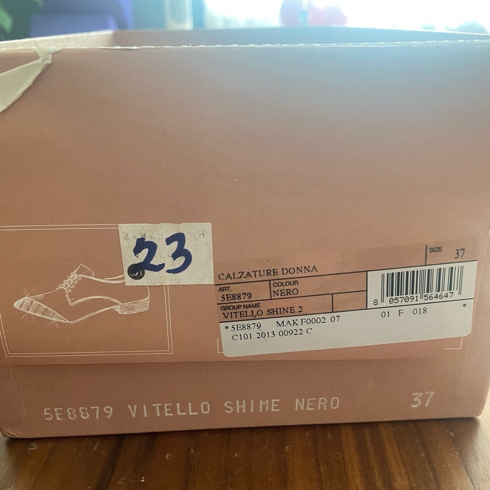 Miu Miu Pointy Toe Oxfords With Asymmetrical Meta… - image 3